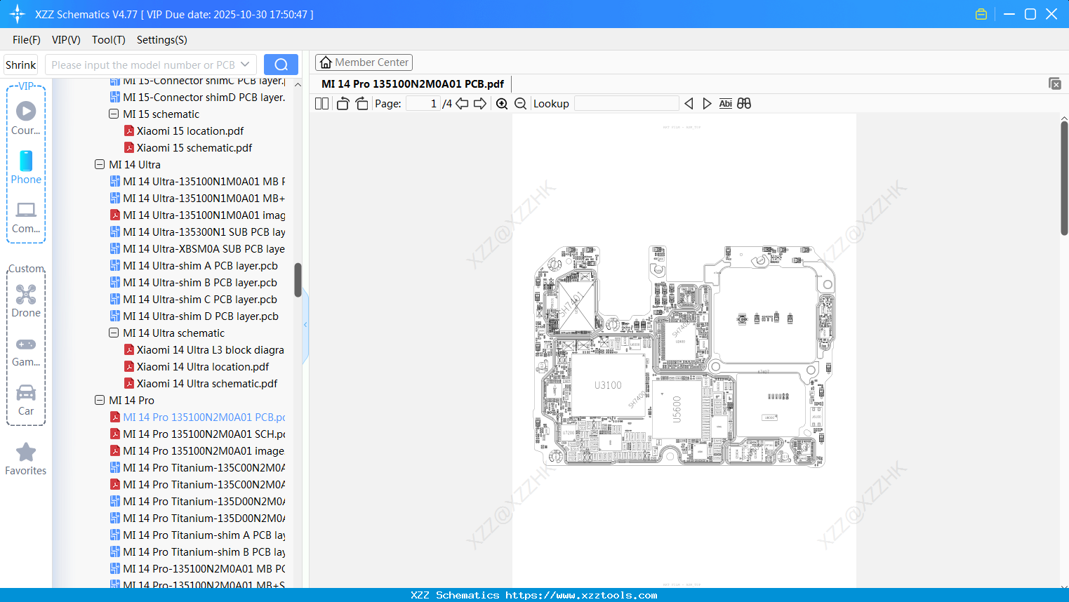Xiaomi MI 14 Pro 135100N2M0A01 PCB